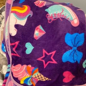 JoJo Siwa purple fleece blanket